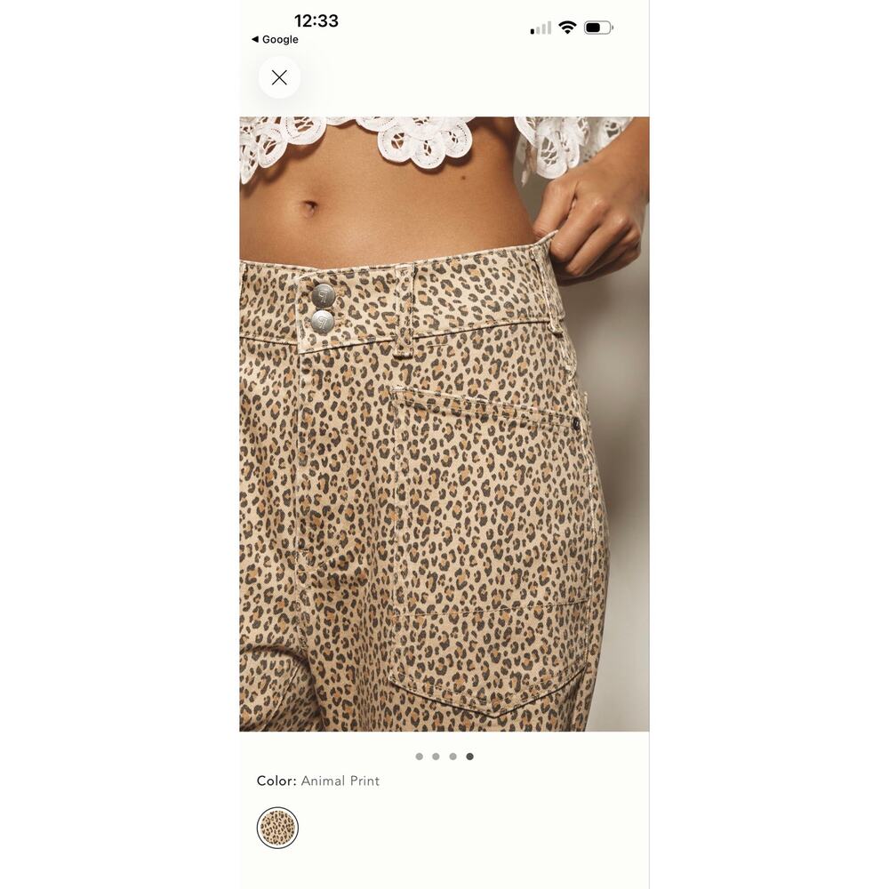 Pilcro The Wanderer Animal Print Jeans 33 Tall - Picture 14 of 14